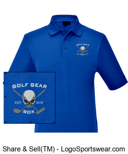 Goth Gear Box Royal Blue Extreme Dry Golf Polo Design Zoom